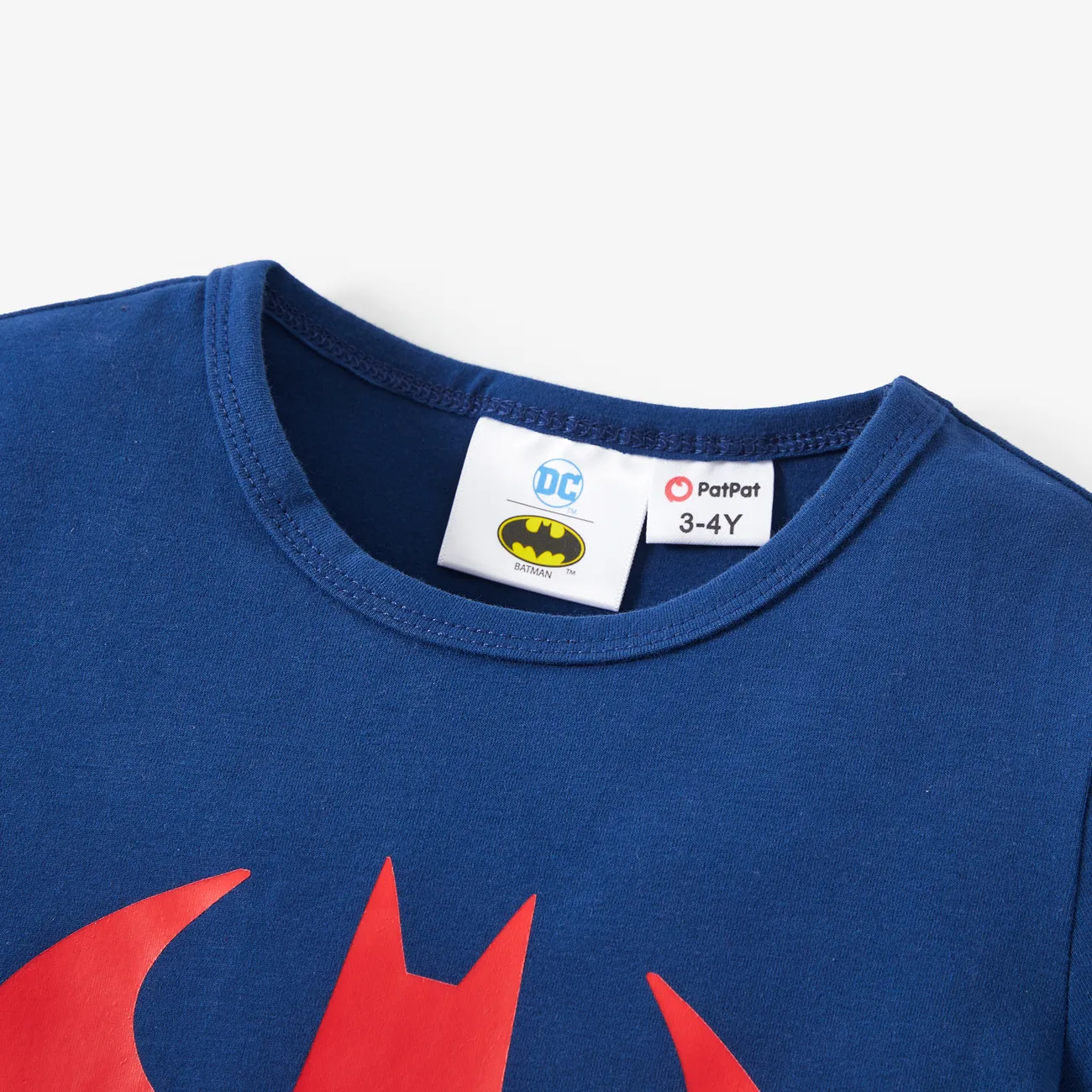 Justice League Daddy and Me Cotton Batman Logo Sporty Jumpsuit/T-Shirt DeepBlue big image 1