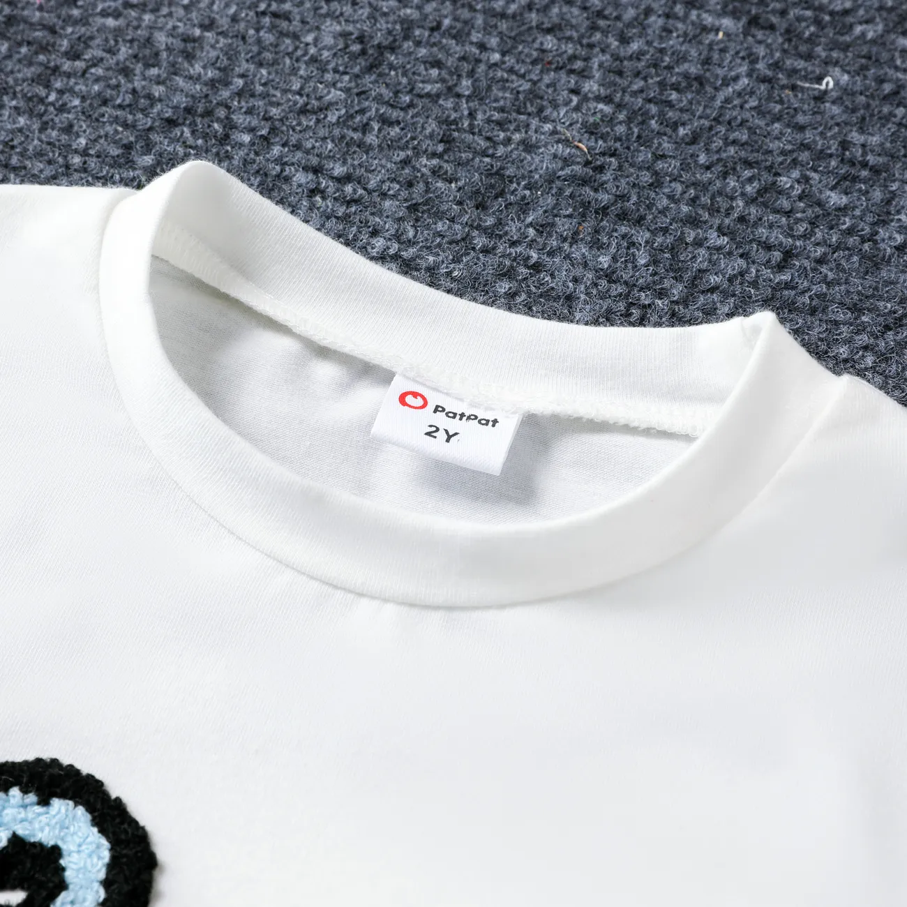 2 pezzi Bambino piccolo Ragazzo Avant-garde set di t-shirt Bianco big image 1