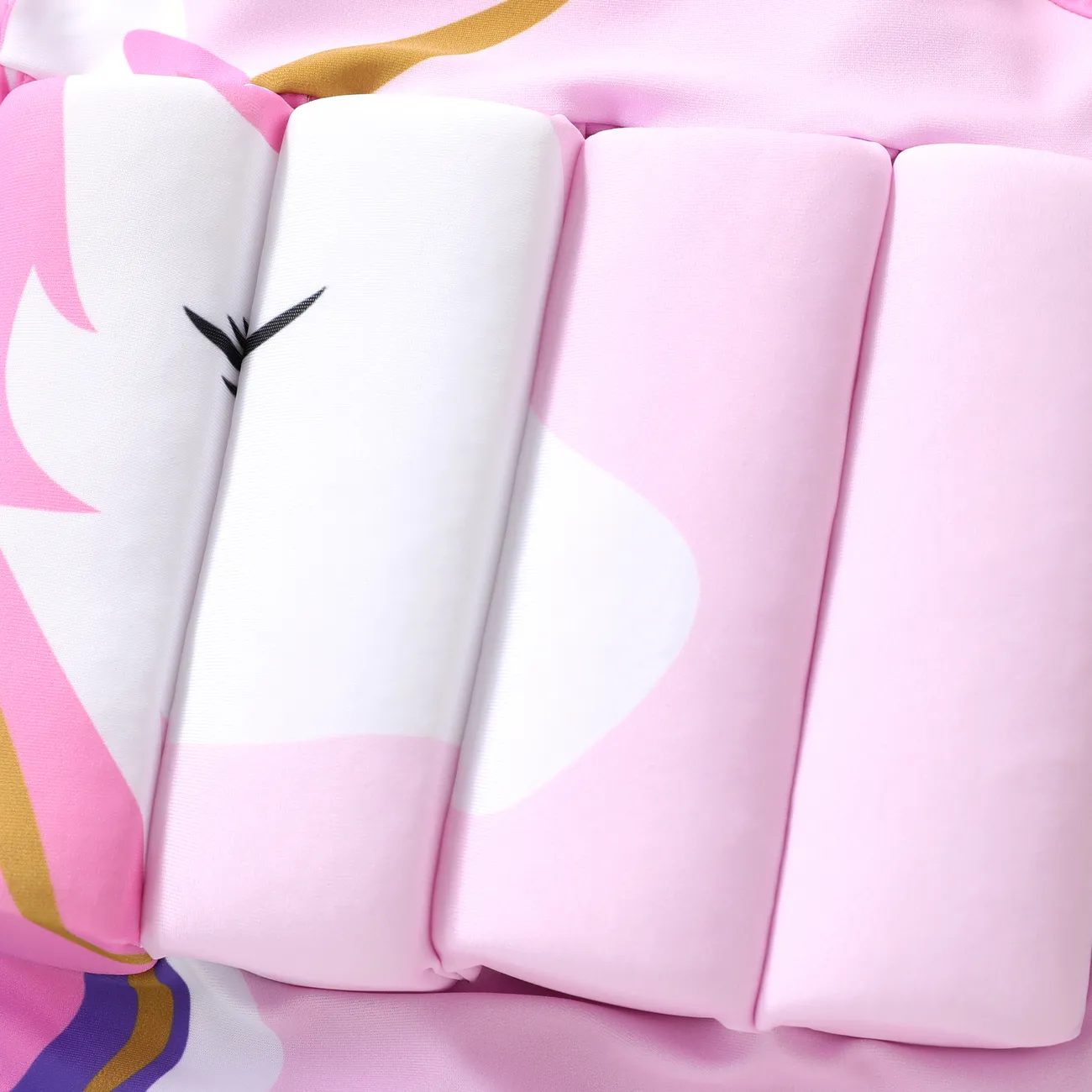Neonato Ragazza Cuciture in tessuto Unicorno Infantile Manica corta Costumi da bagno Rosa big image 1
