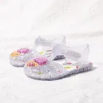 Toddler/Kids Girl Childlike Fruits Pattern Glitter Velcro Sandals White