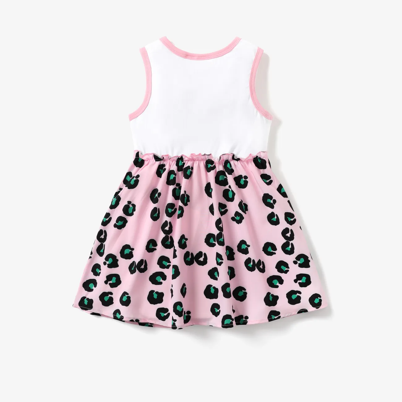 Disney Lion King Simba 1pc Toddler Girls Zebra/ Leopard Print Tank Dress Pink big image 1