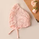 Baby Girl Sweet Lace Princess Hat with Floral Edge Pink