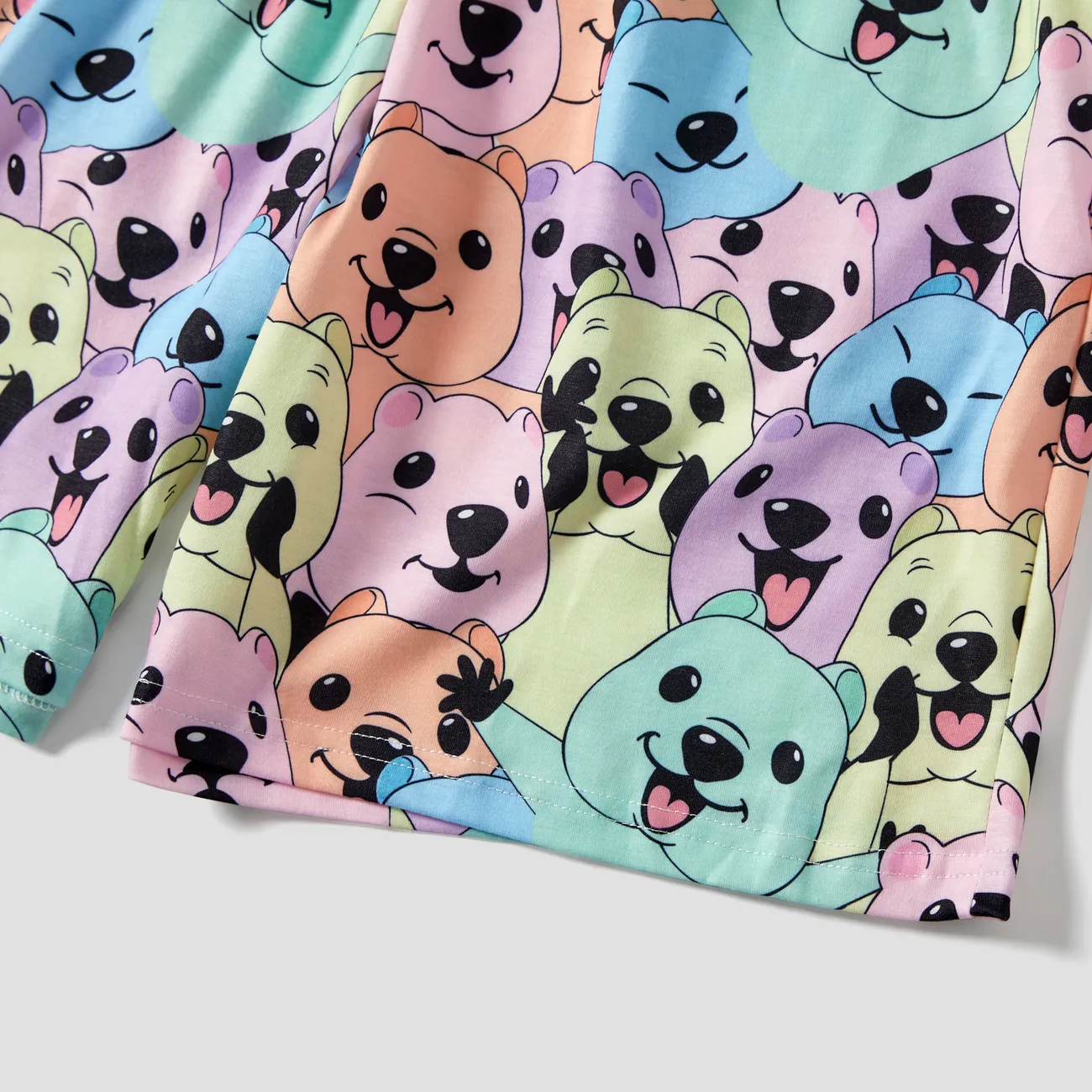 Familien-Looks Hund Kurzärmelig Familien-Outfits Pyjamas (Flame Resistant) bunt big image 1
