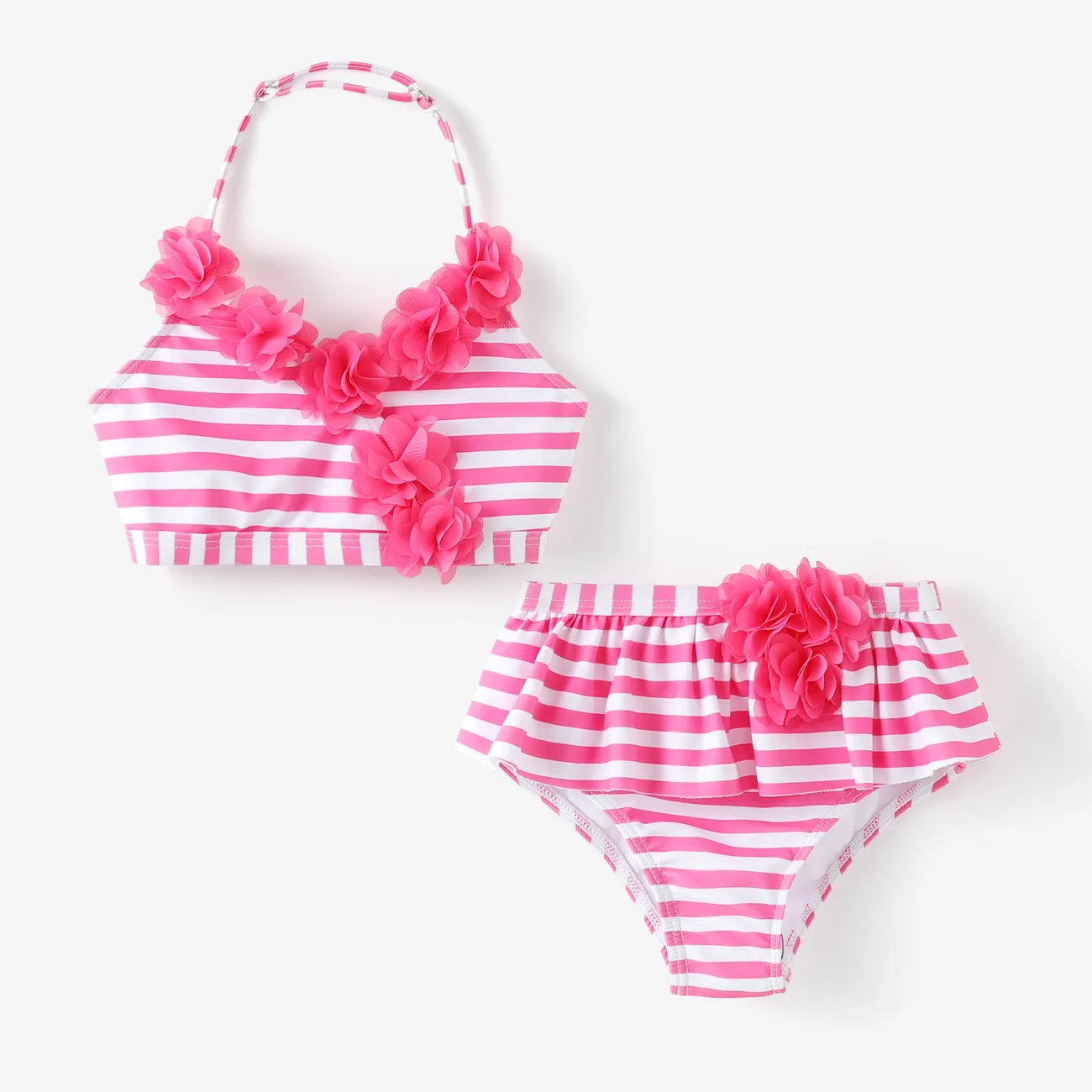 2 Stück Kleinkinder Mädchen Süß Badeanzüge rosa big image 1