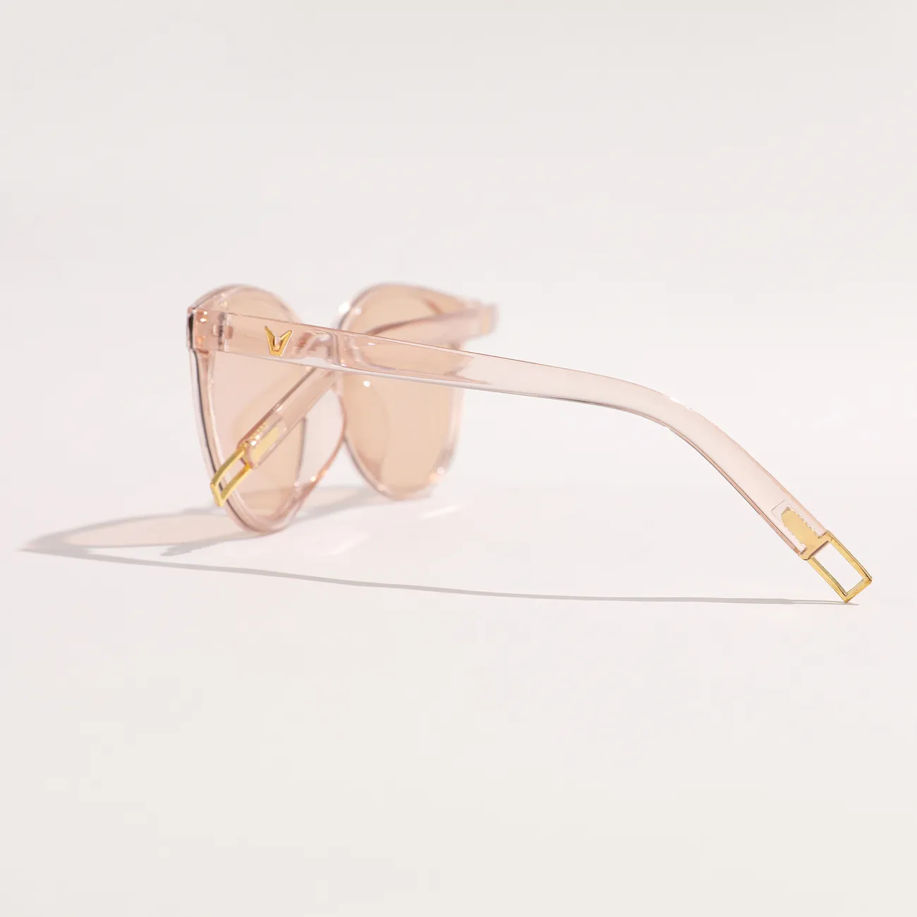 Criança / crianças menina / menino casual vintage óculos de sol artísticos com saco de pano macio Ouro de Rosa big image 1