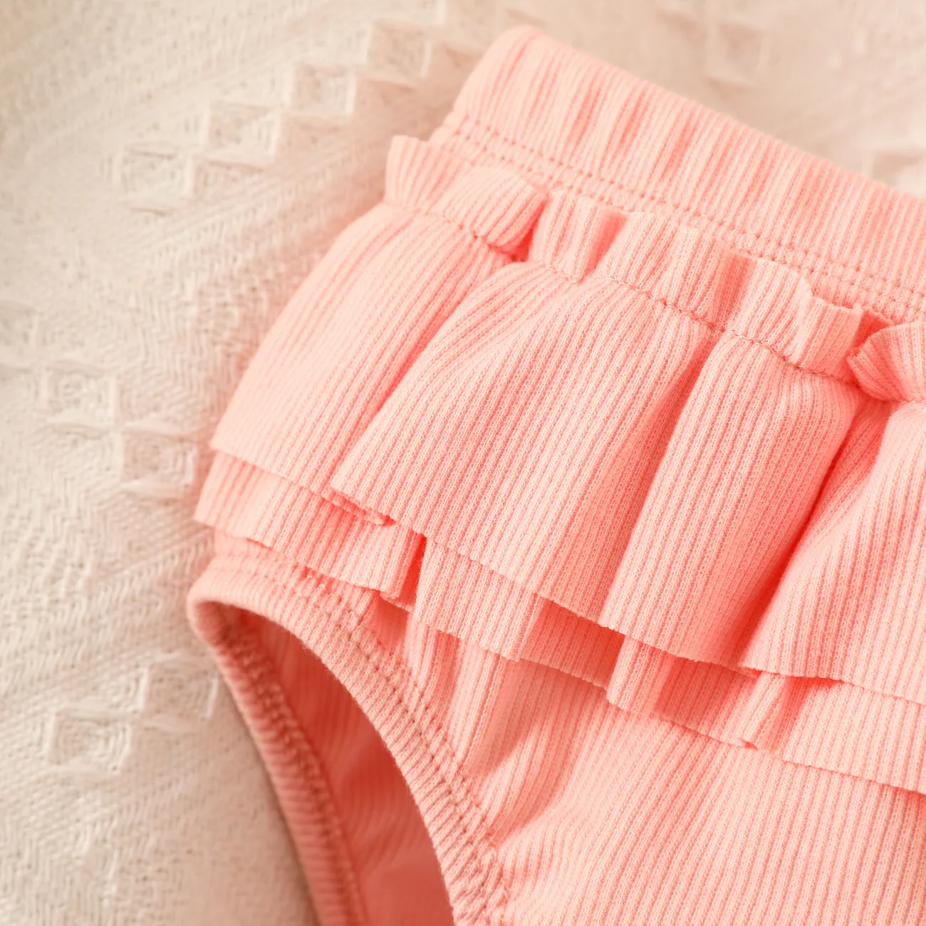 Baby Mädchen Rüschenrand Süß Shorts rosa big image 1
