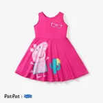 Peppa Pig 1pc Toddler Girls Character Print Ocean-Themed/Cactus Sleeveless Dress PINK-1
