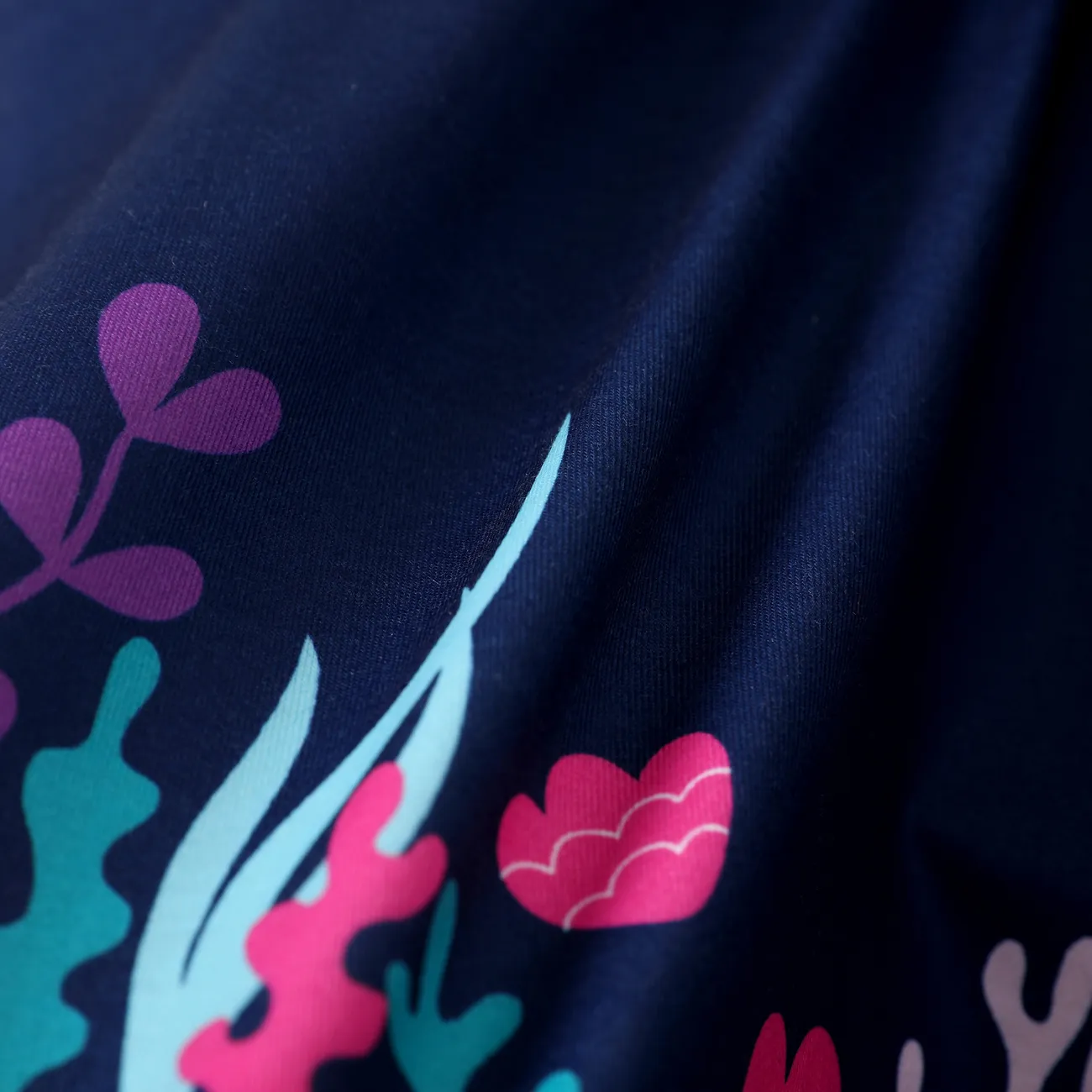 Peppa Pig 1pc Toddler Girls Character Print Ocean-Themed/Cactus Sleeveless Dress Dark Blue big image 1