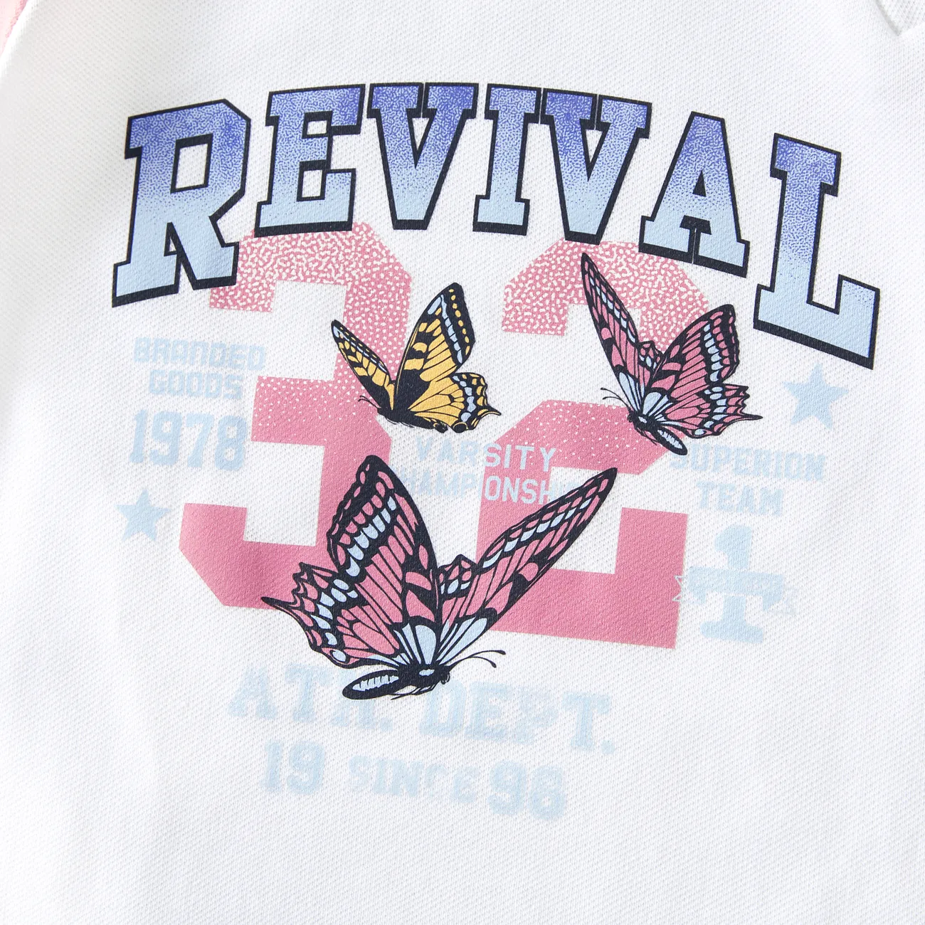 Mommy and Me Cotton Butterfly Print Revival Graphic Tee Colorful big image 1
