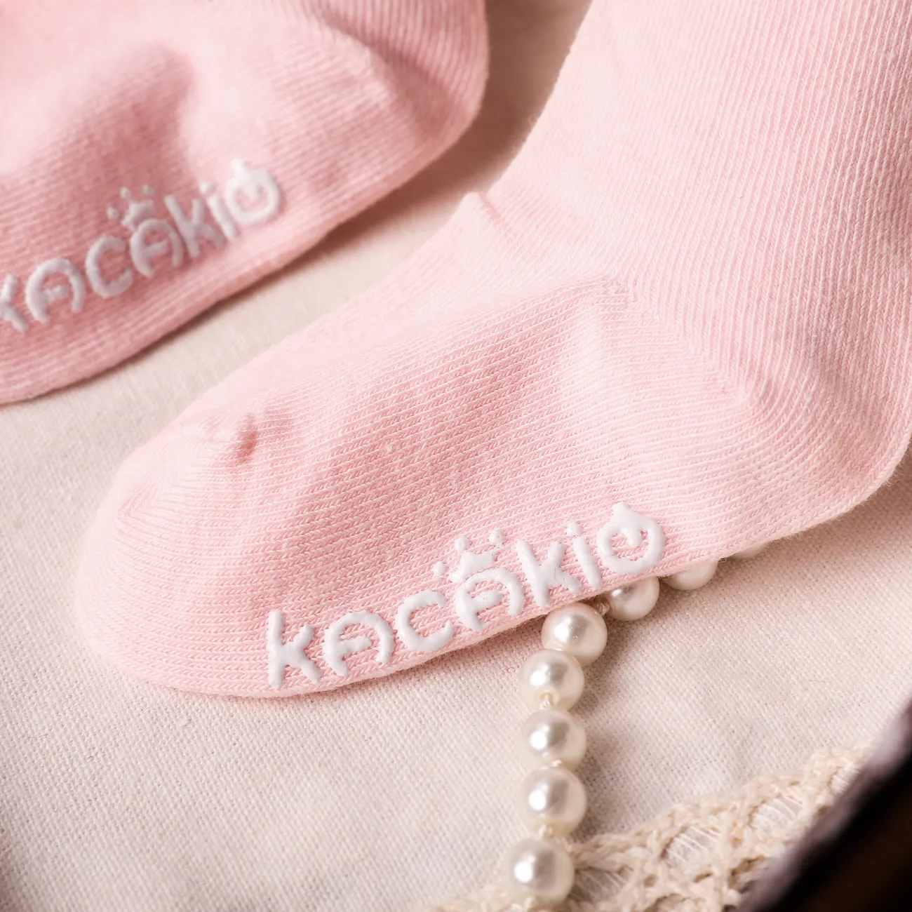 Bebê / criança menina doce bonito primavera / verão meias de renda de bezerro médio em algodão puro Rosa big image 1