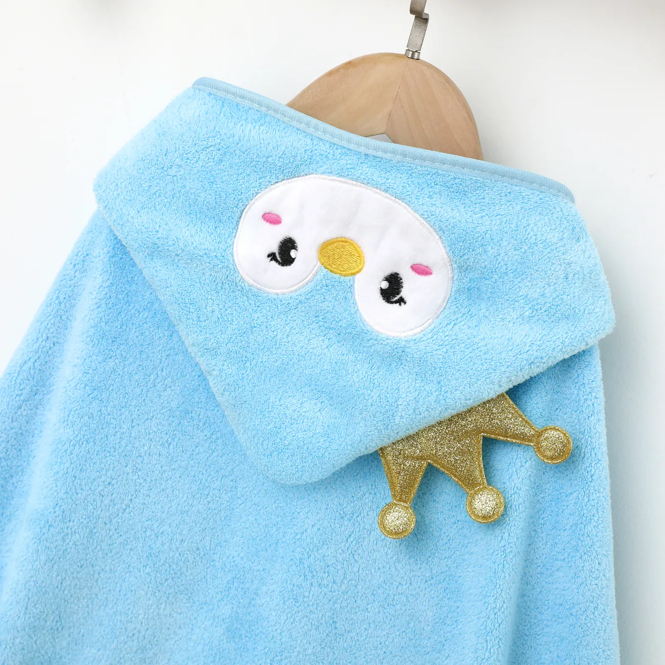 Bambino piccolo Unisex Con cappuccio Infantile Pinguino Costumi da bagno Blu big image 1