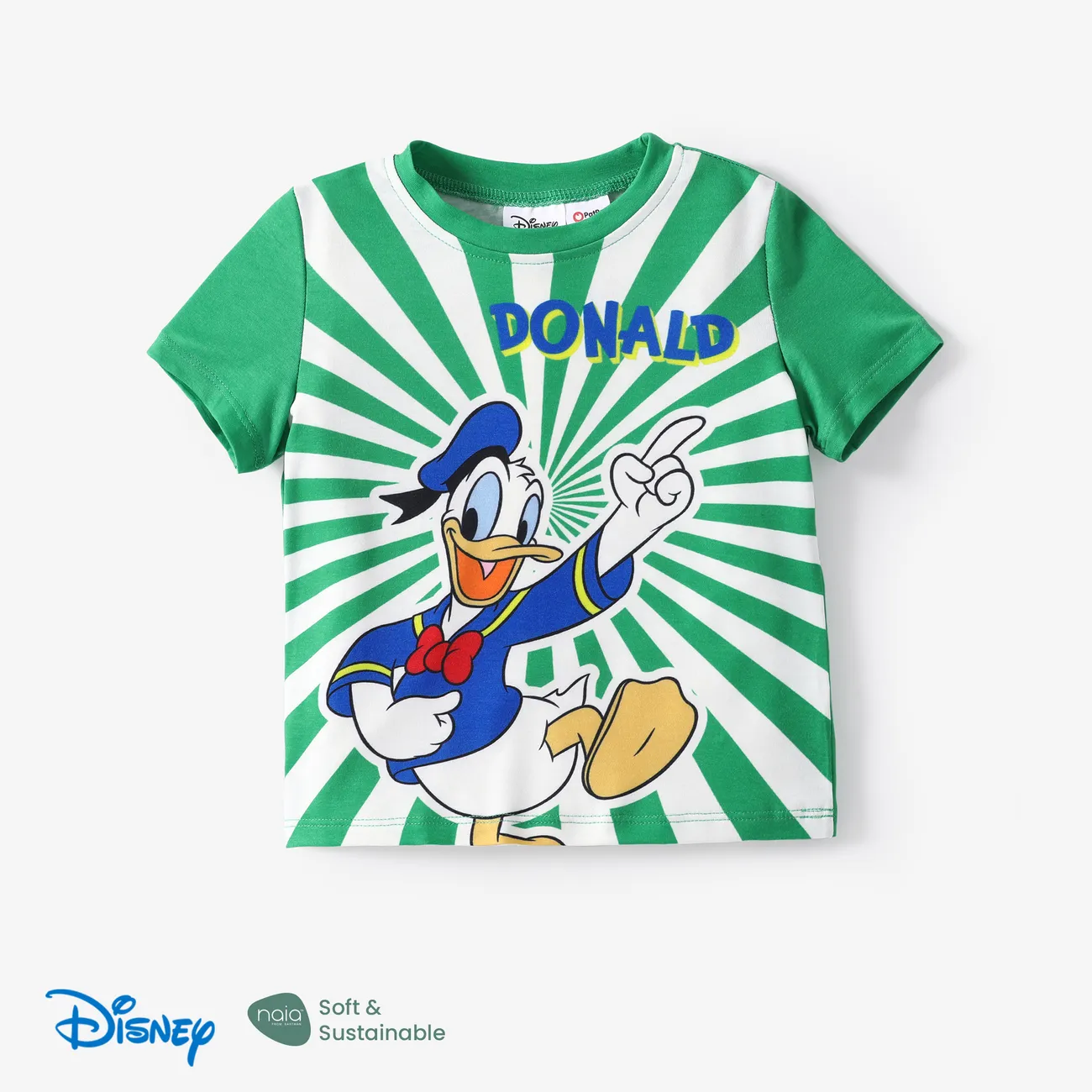 Disney Mickey and Friends 1pc Toddler Boy/Girl Naia™ Character Graffiti Print T-shirt Green big image 1