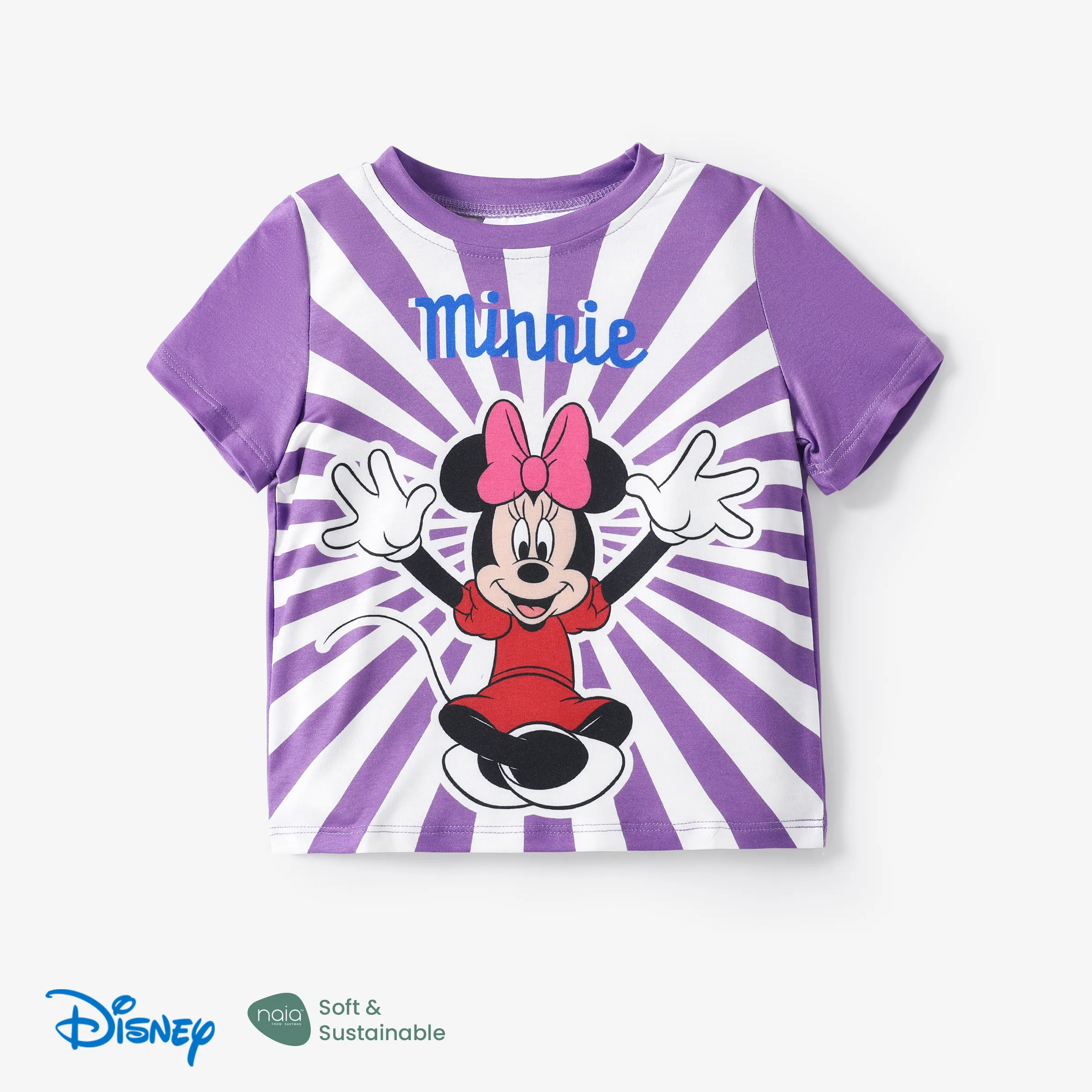 Disney Mickey and Friends 1pc Toddler Boy/Girl Naia™ Character Graffiti Print T-shirt Purple