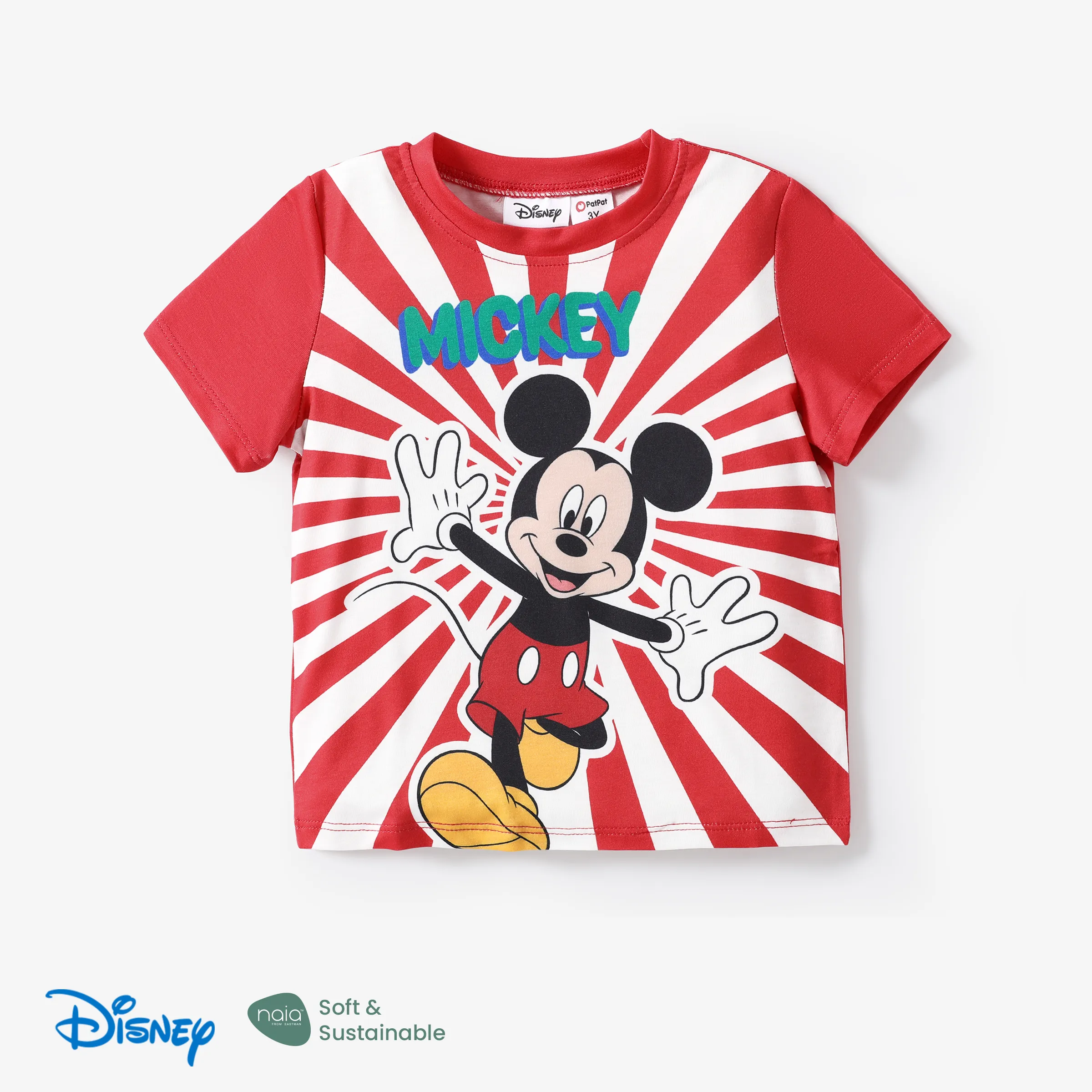 Disney Mickey and Friends 1pc Toddler Boy/Girl Naia™ Character Graffiti Print T-shirt Red