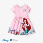 Disney Princess Ariel 1pc Toddler Girls Naia™ Short-Sleeve Character All-over Print Floral Dress Pink
