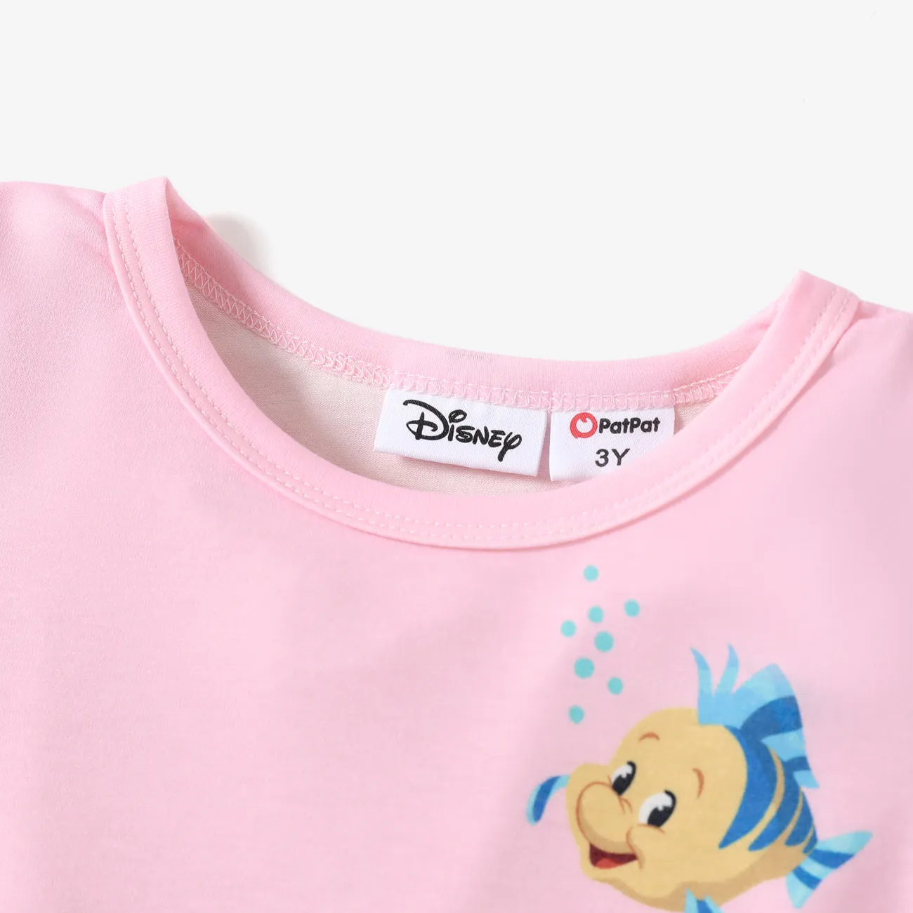 Disney Princess Ariel 1pc Toddler Girls Naia™ Short-Sleeve Character All-over Print Floral Dress Pink big image 1
