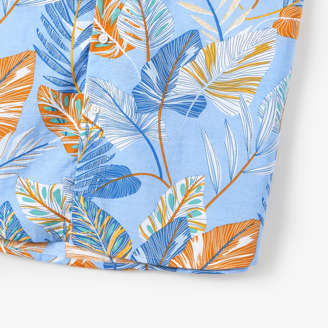 Look de família Plantas e flores tropicais Manga cava Conjuntos de roupa para a família Conjuntos Azul Claro big image 1