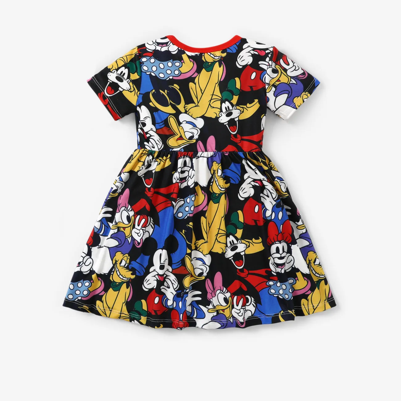 Disney Mickey and Friends 1pc Siblings Naia™ Character All-over Graffiti Print Dress/T-shirt Black big image 1