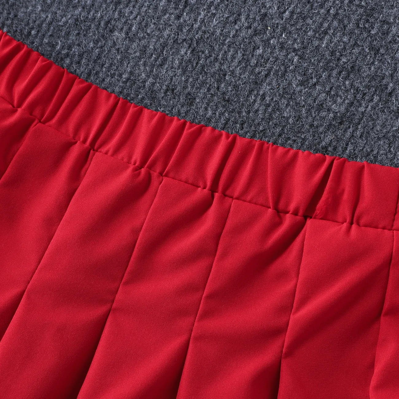 2pcs Kid Girl Sporty Letter Hanging Strap Top/Skirt Set  Red big image 1