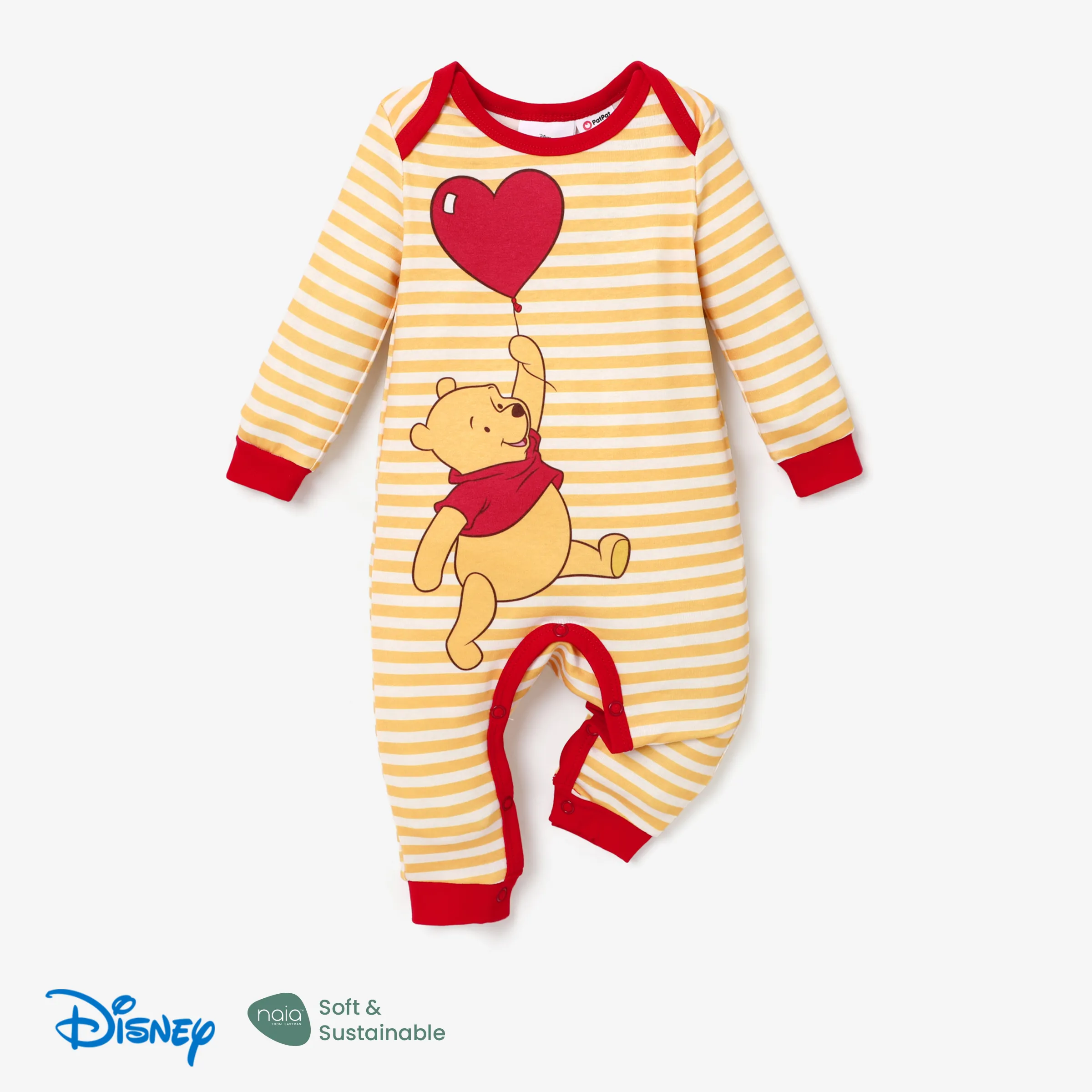 

Disney Winnie the Pooh Baby Girls/Boys Mother's Day Naia™ Character Print Long-sleeve Jumpsuit