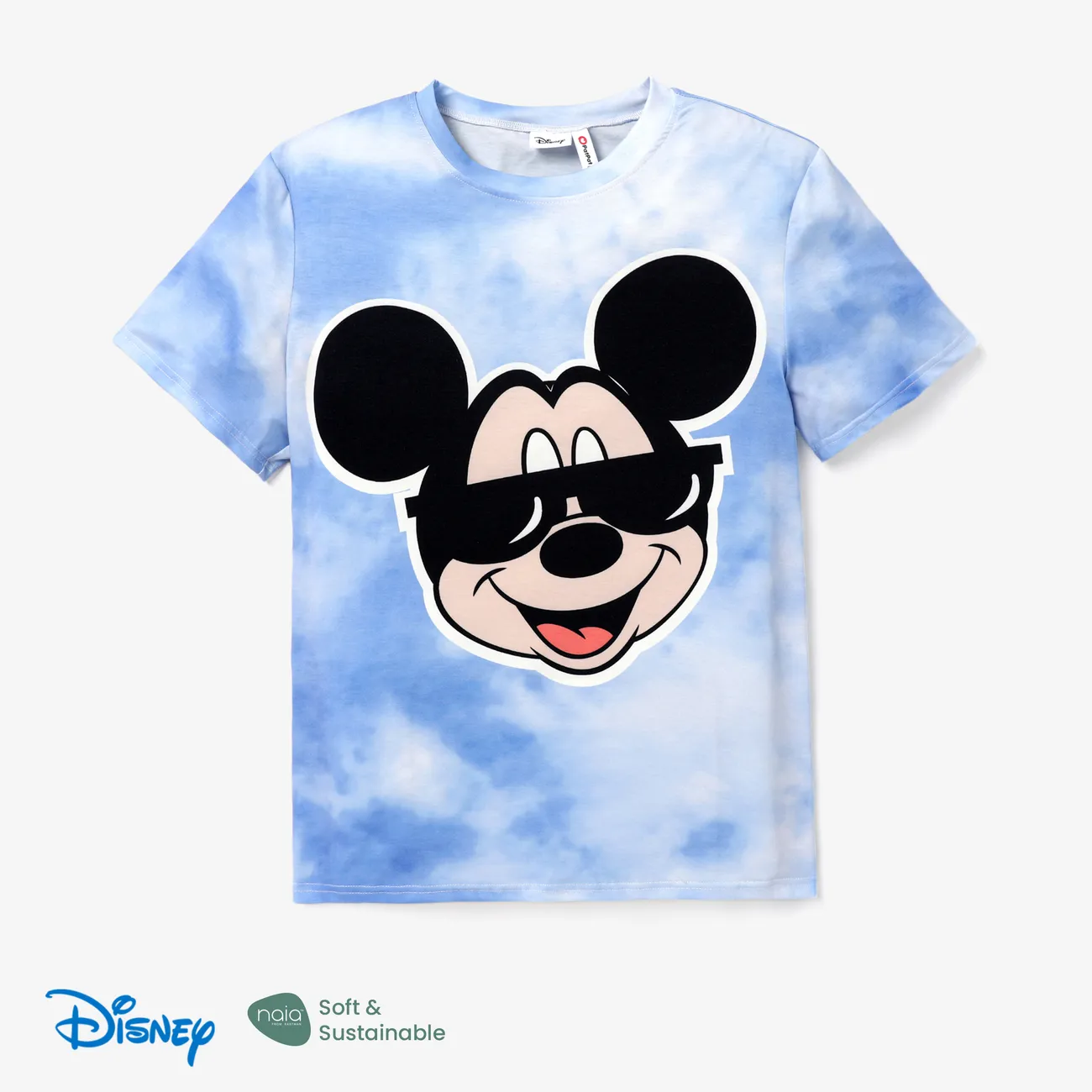 Disney Mickey and Friends بلايزر إطلالة العائلة للجنسين طوق الجولة كم قصير شخصيات عيد الأم أزرق big image 1