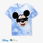 Disney Mickey and Friends Family Matching Character Print Short-sleeve T-shirt Blue