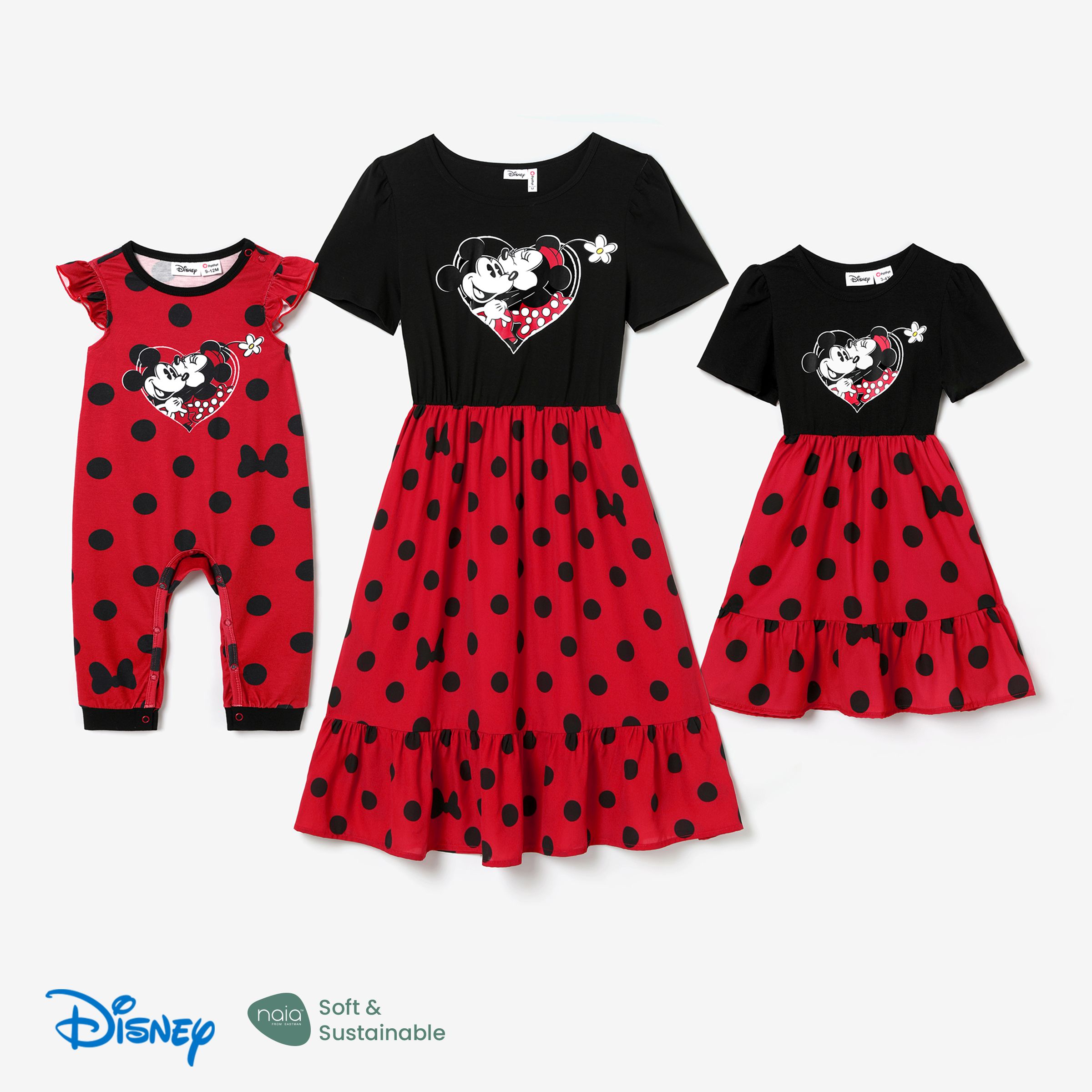 

Disney Mickey and Friends Family Matching Valentine's Day Dresses and Romper