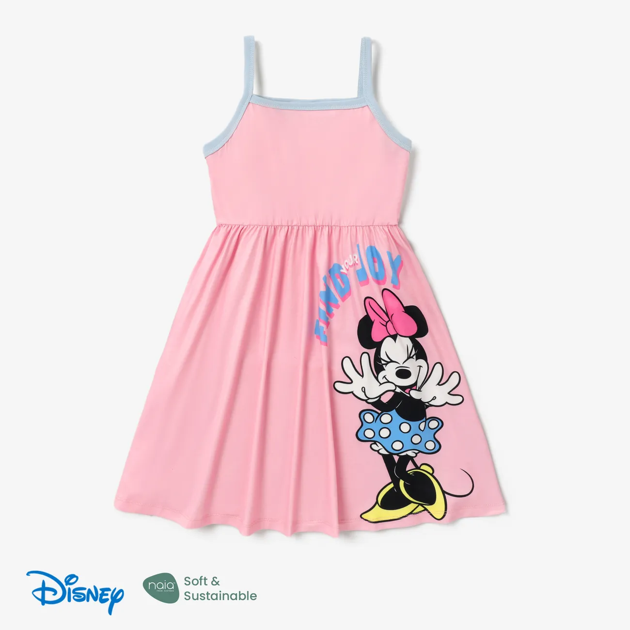 Disney Mickey and Minnie polka-dot denim jacket or suspender Minnie pattern dress Pink big image 1