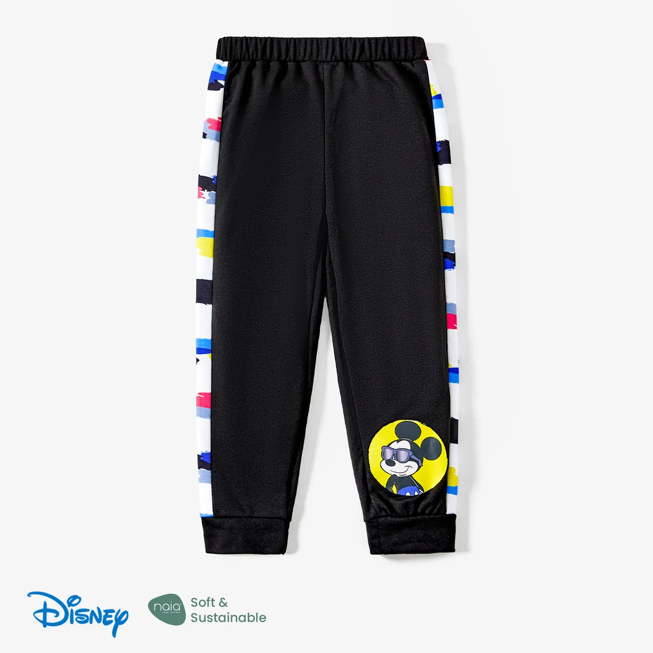Disney Mickey and Friends 1pc Toddler/Kid Girl/Boy Naia™ Character Print Tshirt or Pants Black big image 1