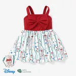 迪士尼小熊維尼 1 件裝嬰幼兒女孩蝴蝶結設計格子/花卉圖案連衣裙
 紅色