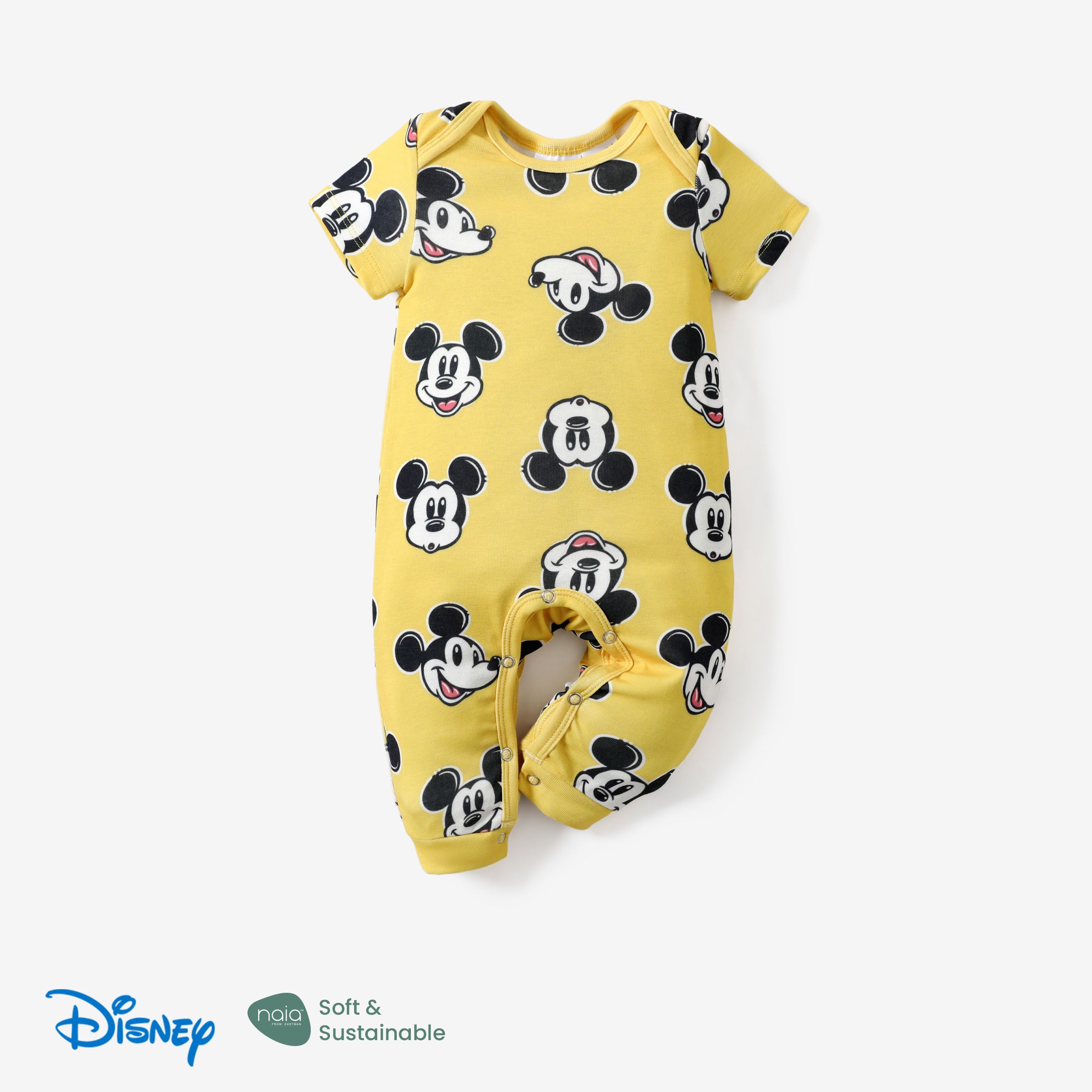 

Disney Mickey and Friends 1pc Baby Boys/Girls Naia™ Character Grid Long Leg jumpsuit/Romper