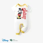 Disney Mickey and Friends 1pc Baby Boys/Girls Naia™ Character Grid Long Leg jumpsuit/Romper

 White