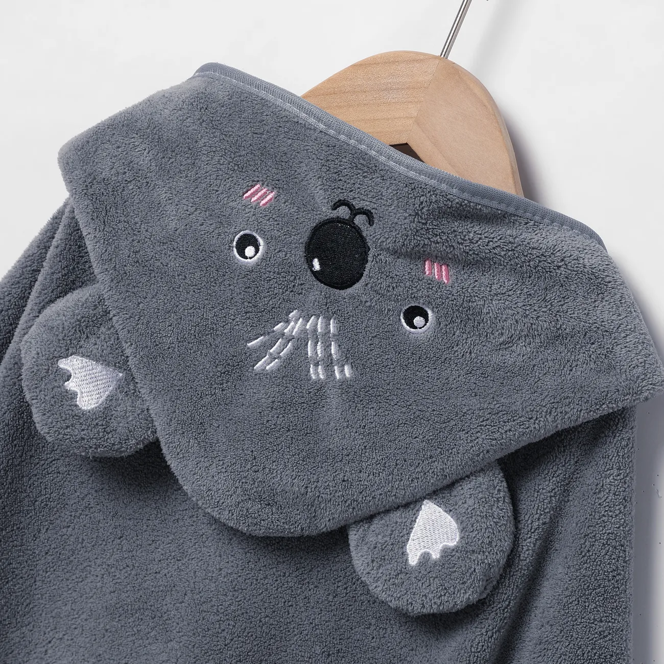 Bambino piccolo Unisex Con cappuccio Infantile Koala Costumi da bagno Grigio big image 1