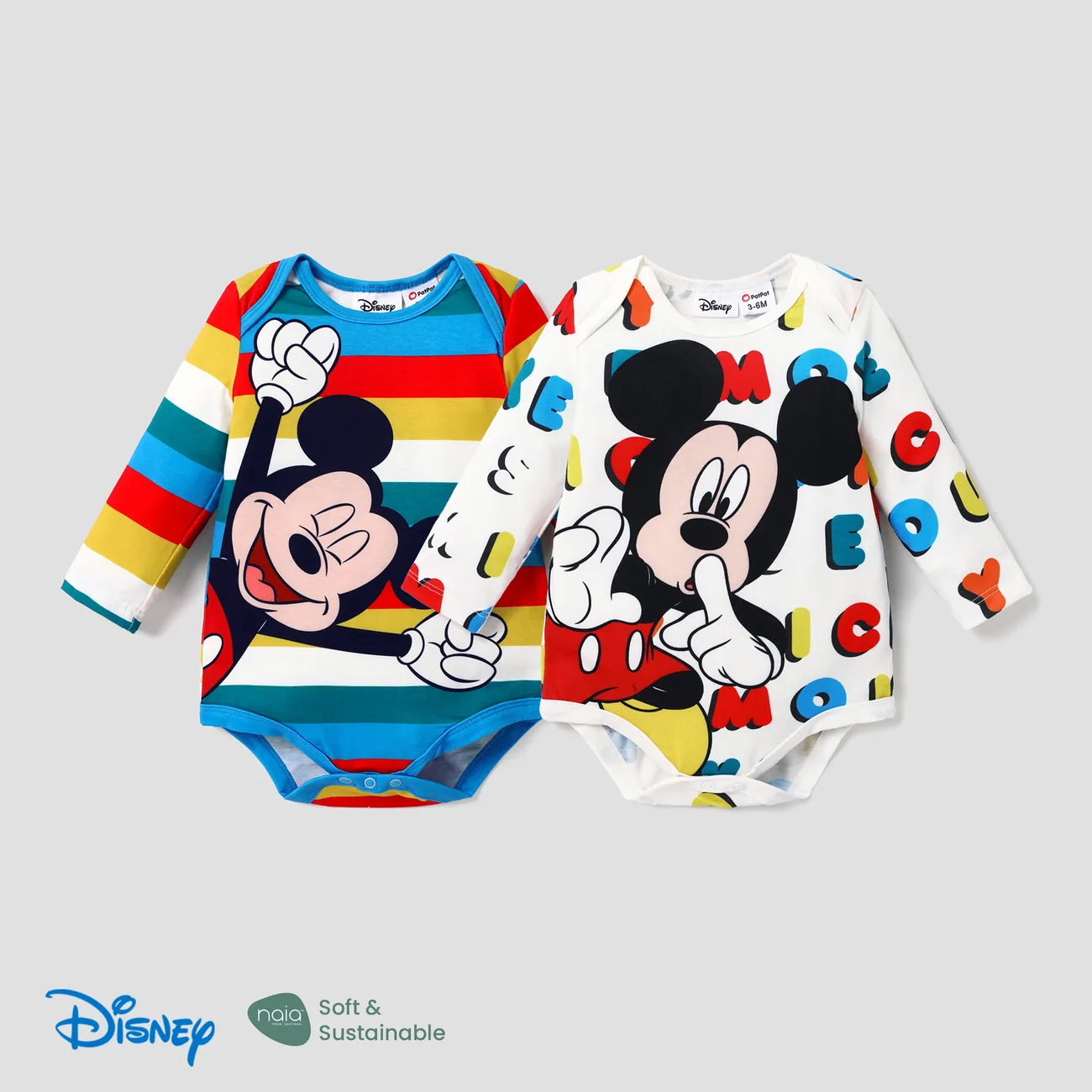 Disney Mickey and Friends Baby Boys Long-sleeve Jumpsuit  Multi-color big image 1