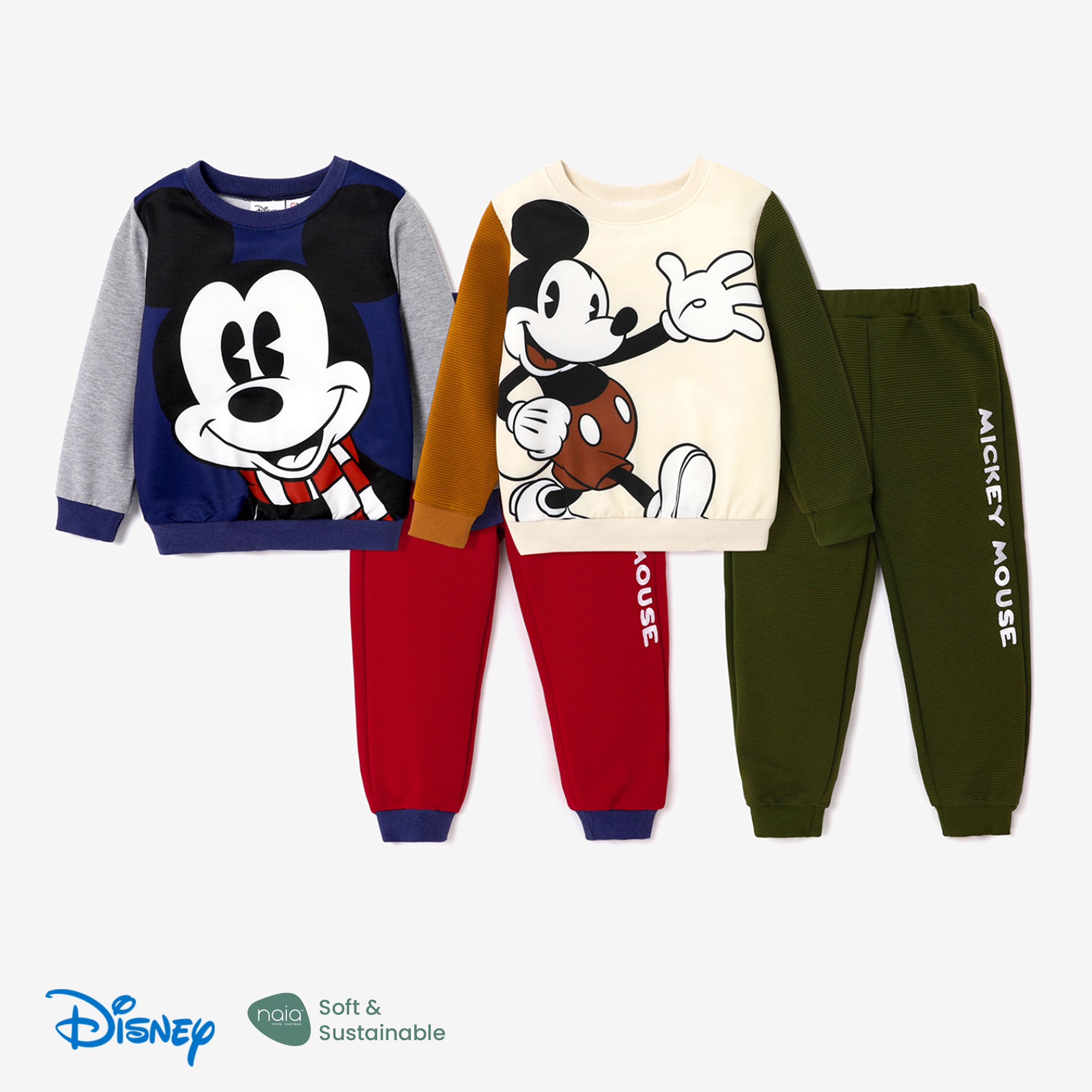 Disney Mickey and Friends 小童 男 布料拼接 童趣 衛衣套裝