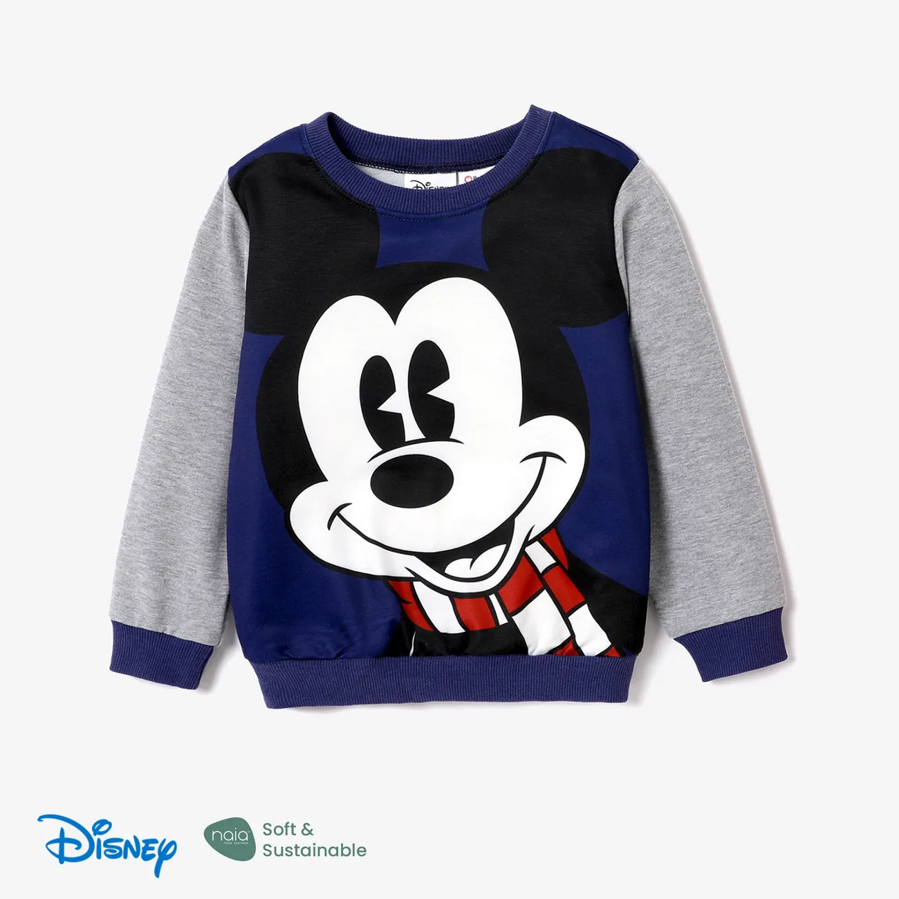 Disney Mickey and Friends Kleinkinder Jungen Stoffnähte Kindlich Sweatshirt-Sets dunkelblau big image 1