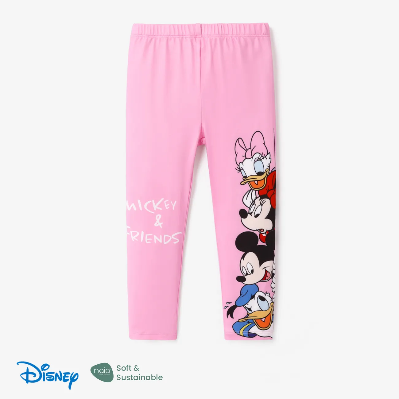 Disney Mickey and Friends Criança Menina Infantil Leggings/Slim-fit/Bootcut Rosa big image 1