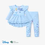 Disney Princess 2 unidades Niño pequeño Chica Volantes Dulce conjuntos de camiseta Azul