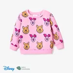 Disney Winnie the Pooh Criança Unissexo Entrançado Infantil conjuntos de moletom Rosa