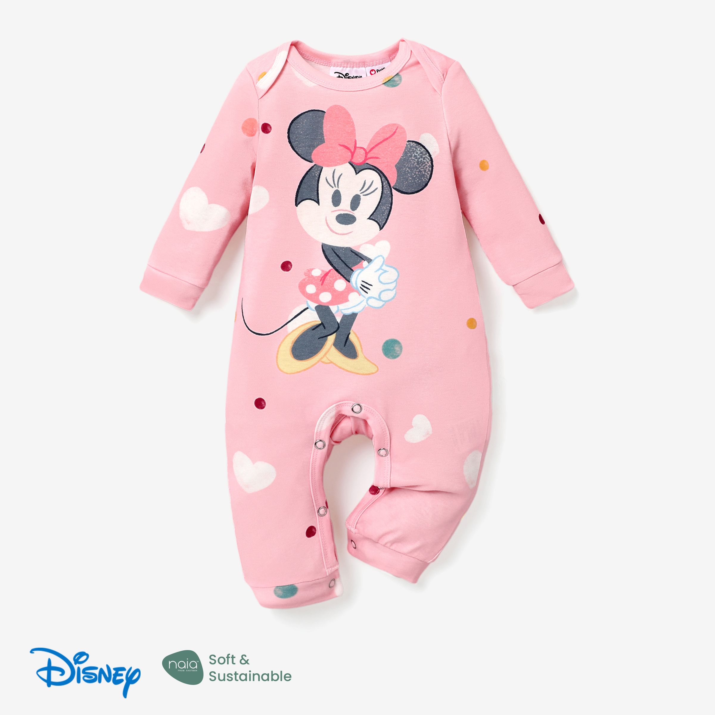 

Disney Mickey and Friends Baby Boy/Girl Character Printed Long-sleeve Jumpsuit