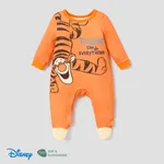 Disney Winnie the Pooh baby boy/girl character pattern leg-covered jumpsuit Orange