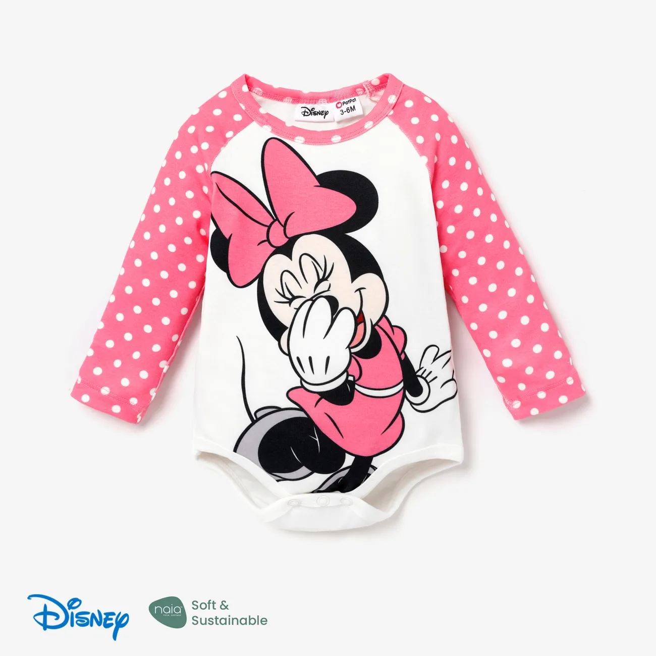 Disney Mickey and Friends Bébé Fille Couture de tissus Enfantin Manches longues ensemble pour bébé Rose big image 1