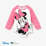 Disney Mickey and Friends Bebé Menina Costuras de tecido Infantil Manga comprida Conjunto para bebé Rosa