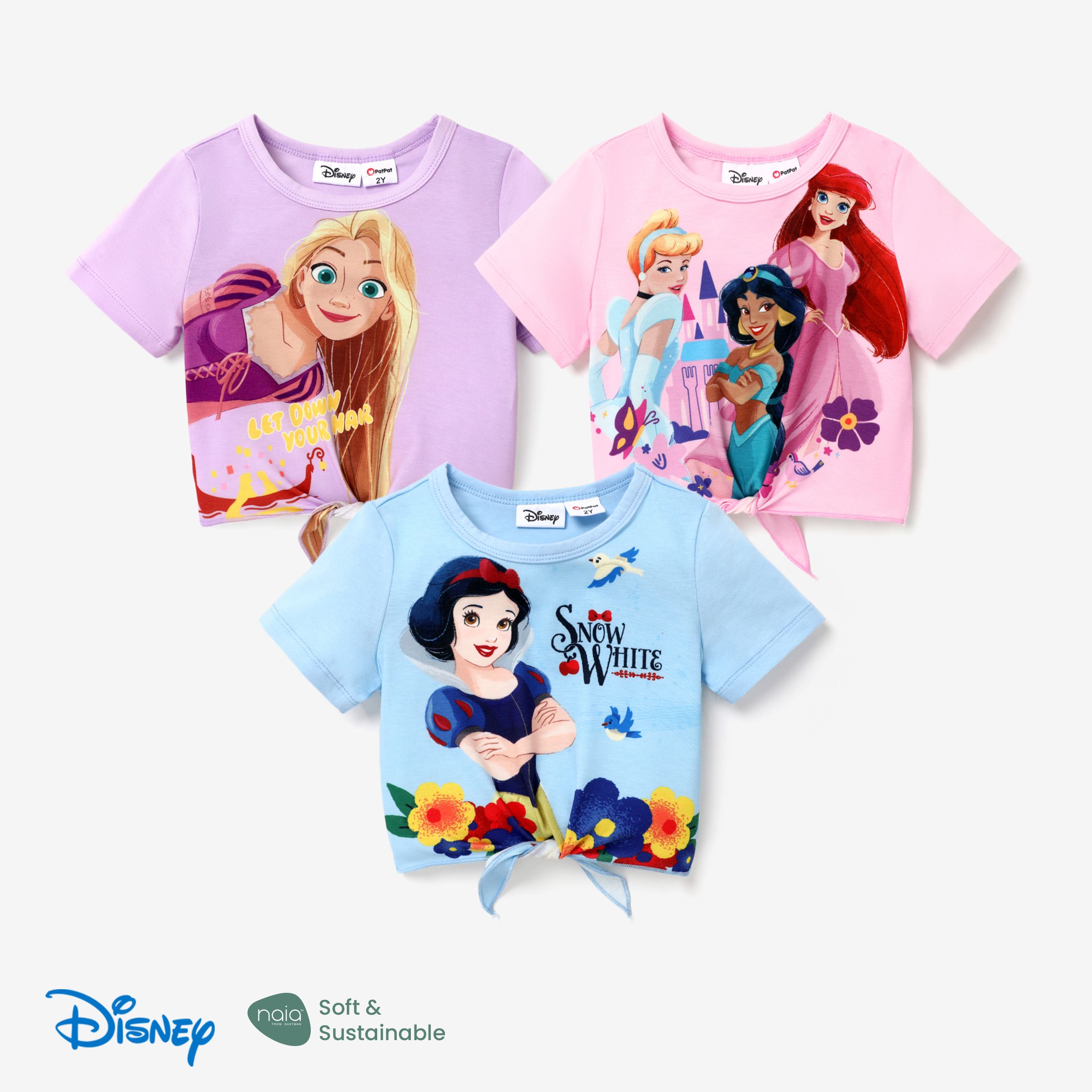 迪士尼公主蹣跚學步女孩童心T恤