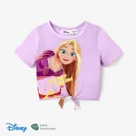 Disney Princess Criança Menina Cordões Infantil Manga comprida T-shirts Roxa