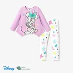 Disney Mickey and Friends 2 unidades Criança Menina Hipertátil/3D Infantil conjuntos de camisetas Rosa Roxo
