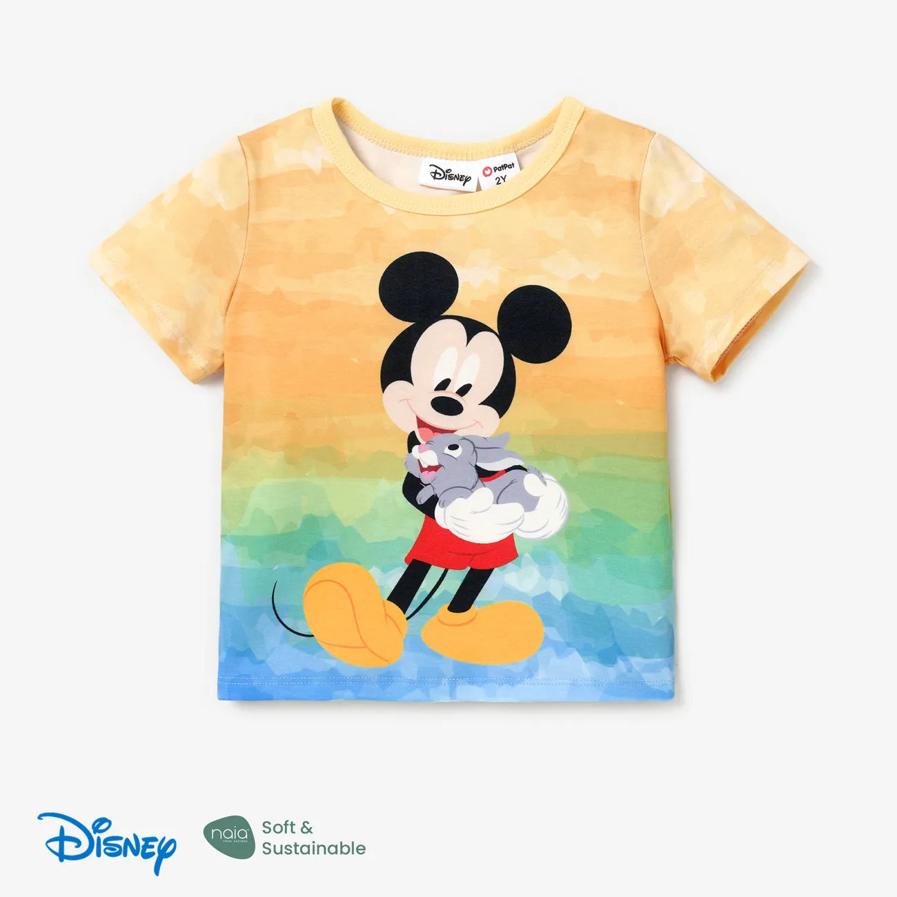 Disney Mickey and Friends Pâques Enfant en bas âge Unisexe Enfantin Manches courtes T-Shirt Bloc de Couleur big image 1