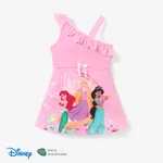 Disney Princess Toddler Girl's Off-shoulder Suspender Ruffled Waist Dress Pink