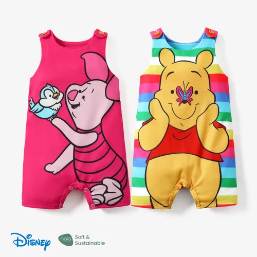 Disney Winnie Puuh Baby Junge/Mädchen Charakter Muster Regenbogen gestreift Strampler