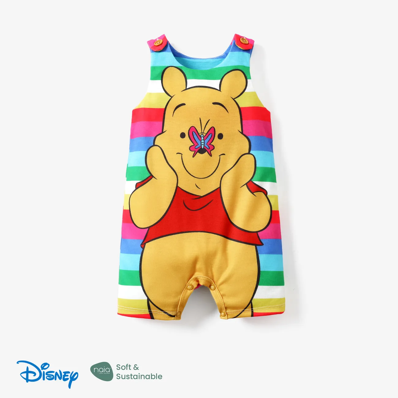 Disney Winnie the Pooh Bebé Unisex Infantil Sin mangas Mamelucos y monos Multicolor big image 1